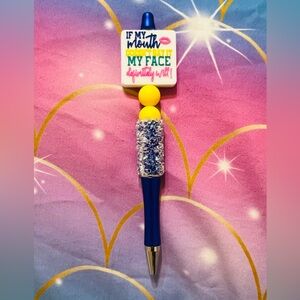 Colorful Beaded Pen with Fun Topper